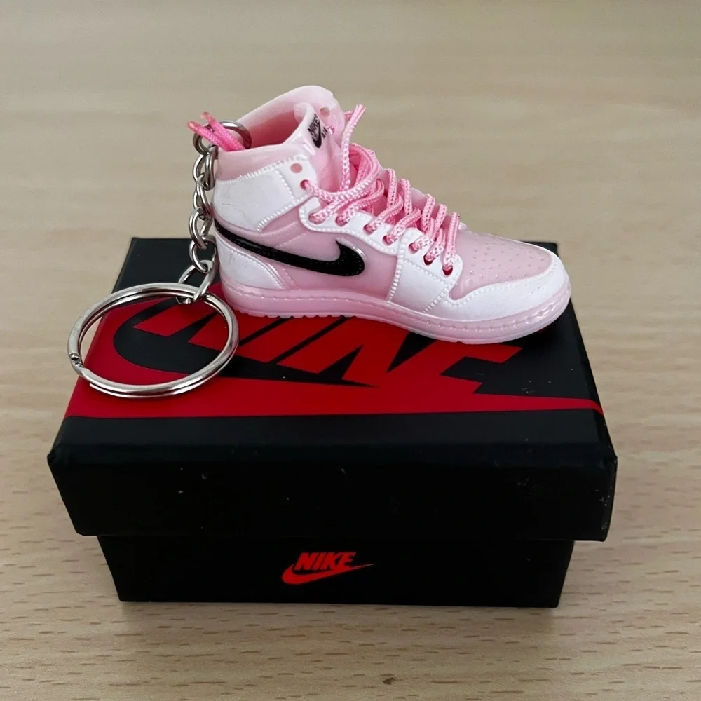 Pink and Black Fashion Sneaker Keychain BNIB with Box Shopper
